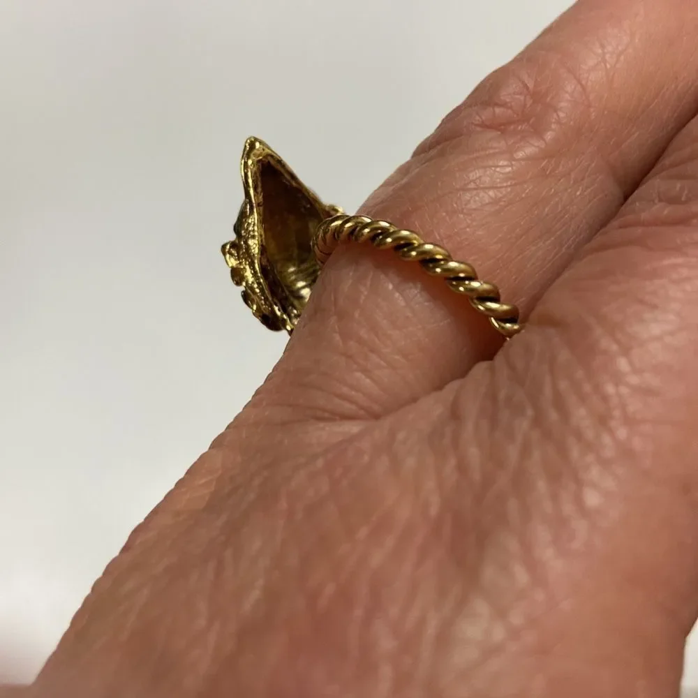 Vintage Ring Aries ♈️ Tone Gold Unisex
